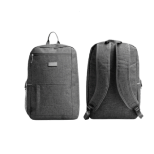 Mochila em Poliéster 300D Retangular Melange Cinza