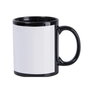 Caneca Preta C/ Área Branca