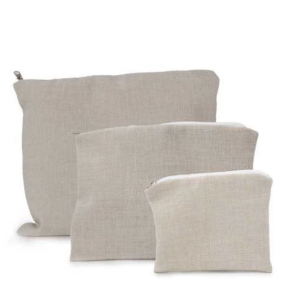 Necessaire em linho / Bege - P,M,G