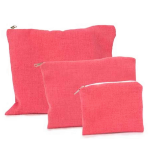 Necessaire em linho / Coral - P,M,G